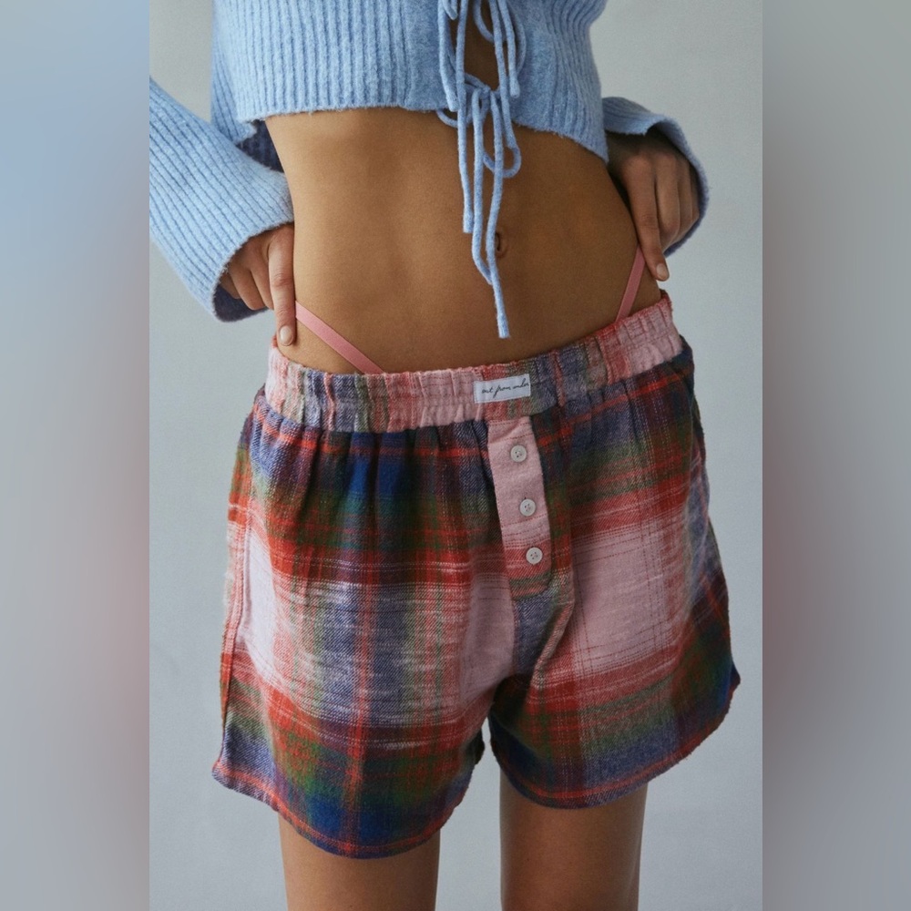 Urban Outfitters Out From Under Flannel Boxer Short